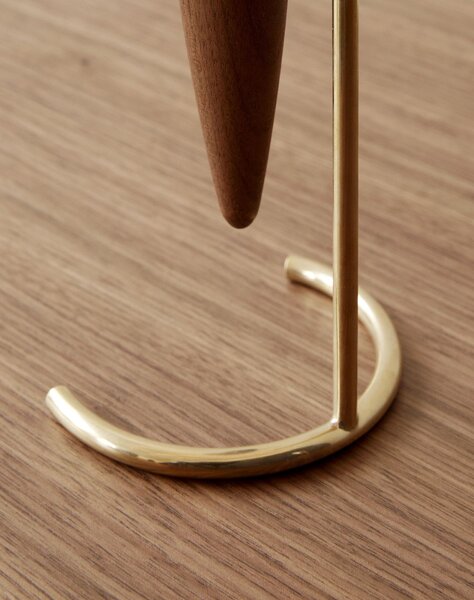 Svícen Umanoff Polished Brass/Walnut 20 cm
