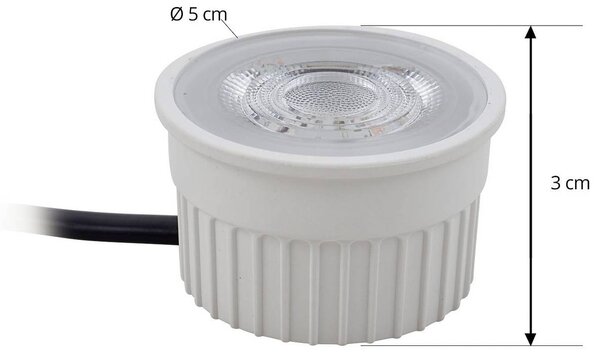 PRIOS Prios vestavný stropní spot Fibur s LED modulem, béžový, sada 10 ks, stmívatelný, Krémová / jantar, Obývací pokoj / jídelna, kov, Moderní