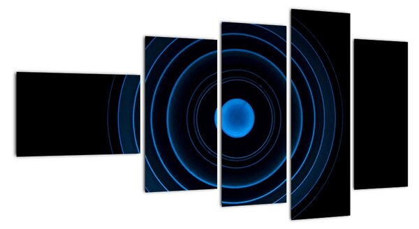 Modré kruhy - obraz (110x60cm)
