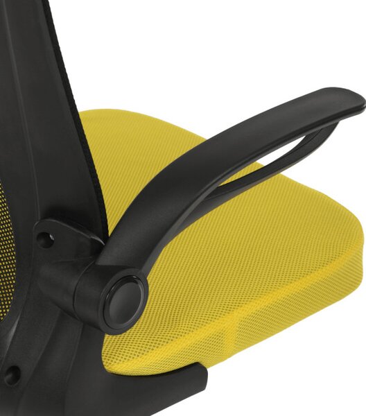 Dětská otočná židle žlutá KA-K2006 YEL