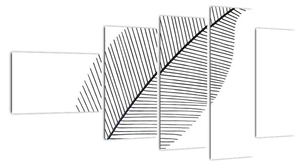 Obraz - list na bílém pozadí (110x60cm)