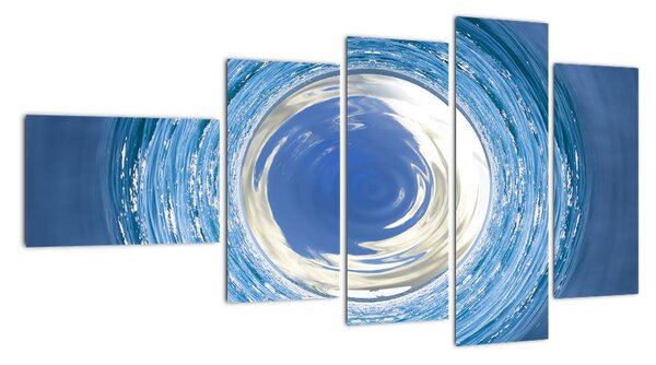 Moderní obraz - modrá abstrakce (110x60cm)