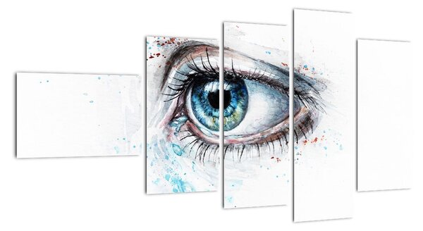 Obraz - detail oka (110x60cm)