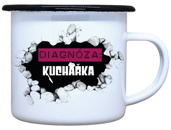 Plecháček s potiskem diagnóza kuchařka Objem: 330 ml
