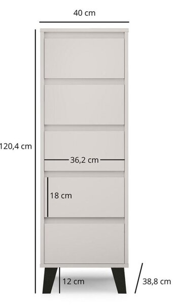 Komoda Borg 5s/40 kašmír