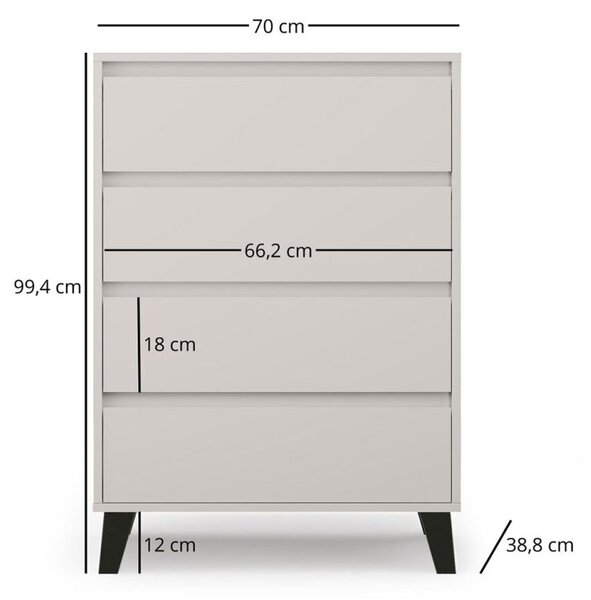 Komoda Borg 4s/70 kašmír