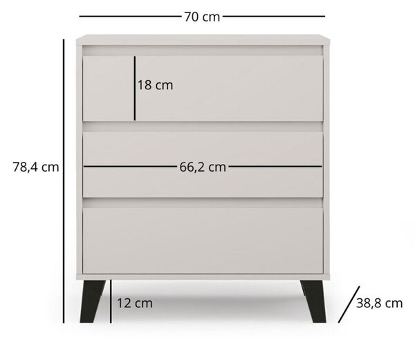 Komoda Borg 3s/70 kašmír
