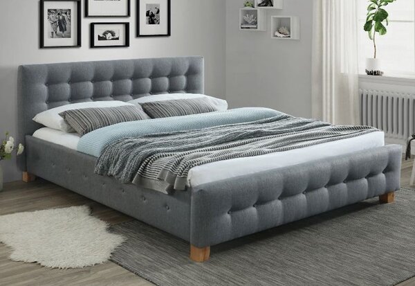 Čalouněná postel MADRYD, 160x200, šedá