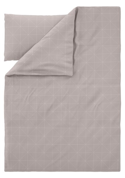 Livarno® Ložní povlečení z mikrovláknitého saténu, 140 x 200 cm, 70 x 90 cm (geometrie/béžová) (100395788003)