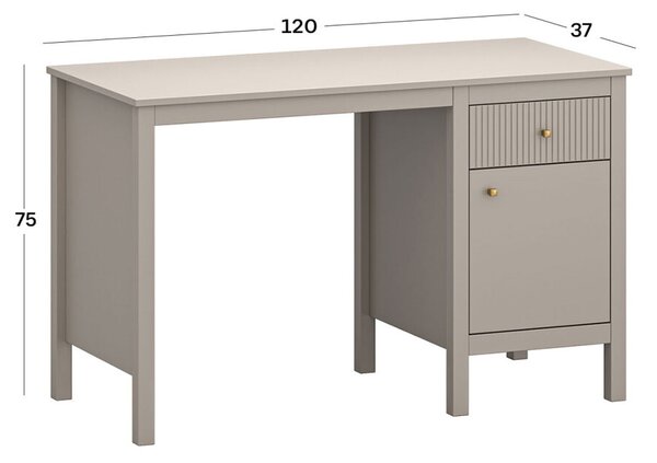 Psací stůl 1d1s/120 (T) taupe Kleo