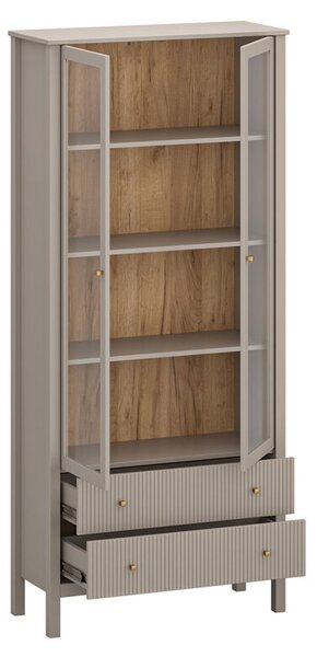 Vitrína 2w2s (V) taupe Kleo
