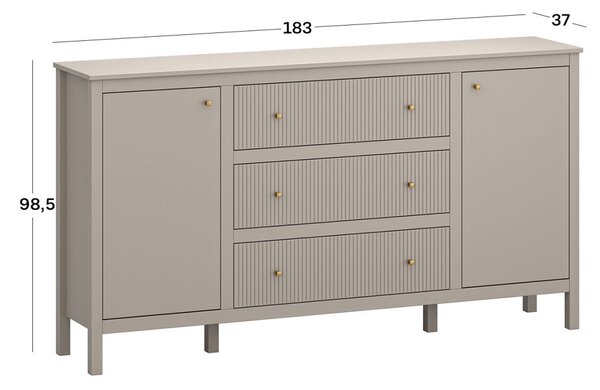 Komoda 2d3s (E) taupe Kleo