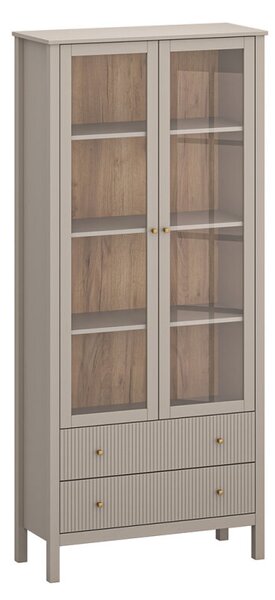 Vitrína 2w2s (V) taupe Kleo