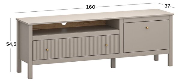 TV stolek 1d1s/160 (B) taupe Kleo