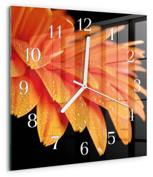 Skleněné hodiny Gerbera zskb-30x30-00084652