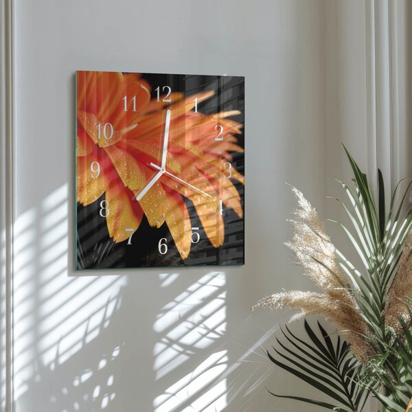 Skleněné hodiny Gerbera zskb-30x30-00084652