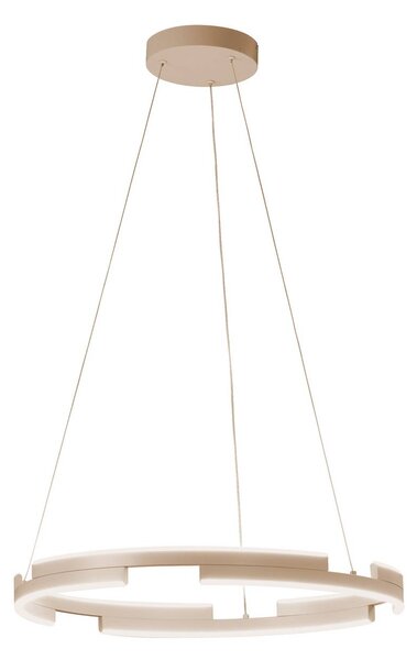 FISCHER & HONSEL Závěsné světlo LED Circly, písková barva, Ø 60 cm, kov,, stmívatelný, Krémová / jantar, Obývací pokoj / jídelna, kov, Moderní