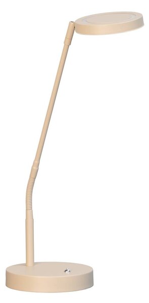 FISCHER & HONSEL LED stolní lampa Sorento, výška 48 cm, písková, kov,, stmívatelný, Krémová / jantar, Obývací pokoj / jídelna, kov, Moderní