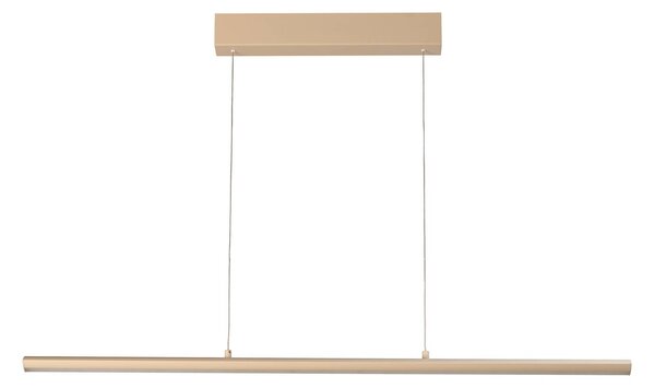 FISCHER & HONSEL Závěsné světlo LED Borena, písková barva, délka 113 cm, kov, stmívatelný, Krémová / jantar, Obývací pokoj / jídelna, kov