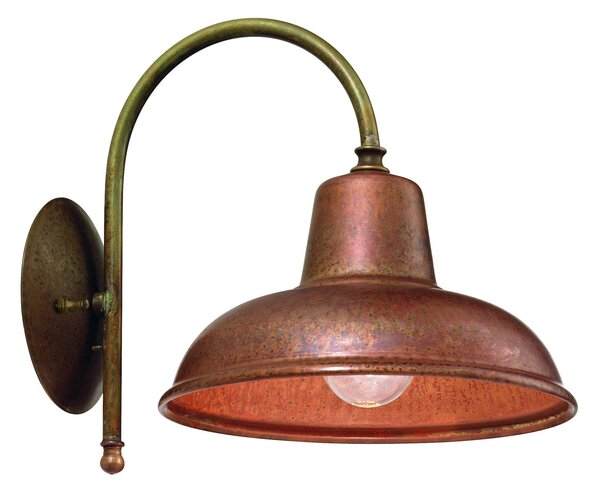 Il Fanale 243.06.OR Contrada, nástěnné svítidlo z mosazi a mědi, 1x15W E27, Ø 25,5cm
