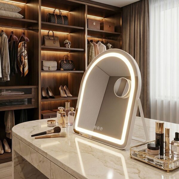 Rea Rea, Zrcadlo LED GLAM White 40x45cm, HOM-12018