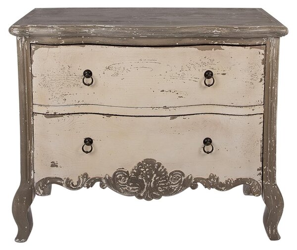 Clayre & Eef Příborník 95x40x82 cm Grau Beige Holz
