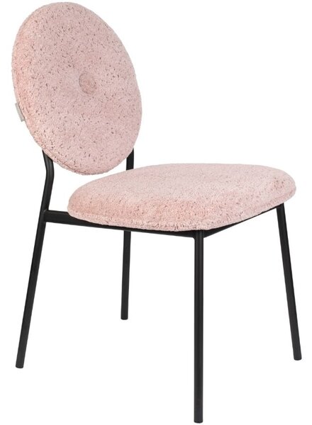Růžová látková jídelní židle ZUIVER MIST