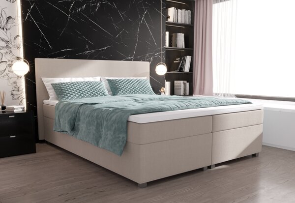 Postel Boxspring ISLAND + rošt + matrace + topper, 160x200, Cosmic 100