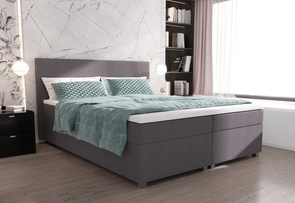 Postel Boxspring ISLAND + rošt + matrace + topper, 140x200, cosmic 14