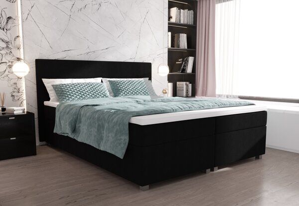 Postel Boxspring ISLAND + rošt + matrace + topper, 140x200, cosmic 14