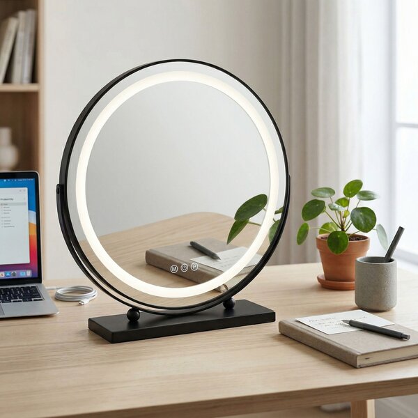 Rea Rea, Zrcadlo LED MAKE-UP Black 50 cm, HOM-12022