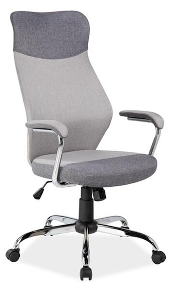 Kancelářská židle Q-319, 64x112-122x52, šedá