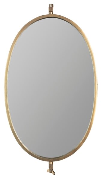 White Label Mosazné nástěnné zrcadlo WLL LARA