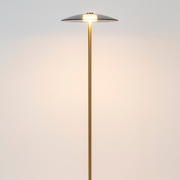 Bronzová kovová stojací lampa ZUIVER FLOAT 132 cm