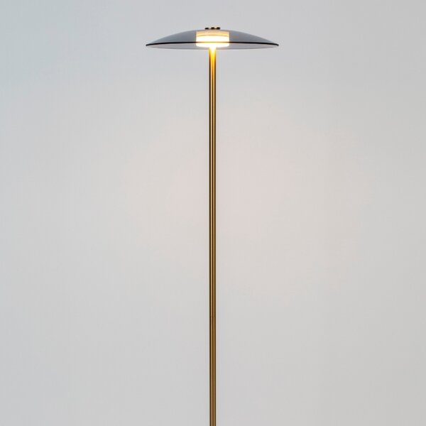 Bronzová kovová stojací lampa ZUIVER FLOAT 132 cm