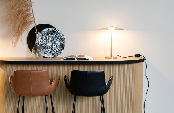 Bronzová kovová stolní lampa ZUIVER FLOAT 42 cm