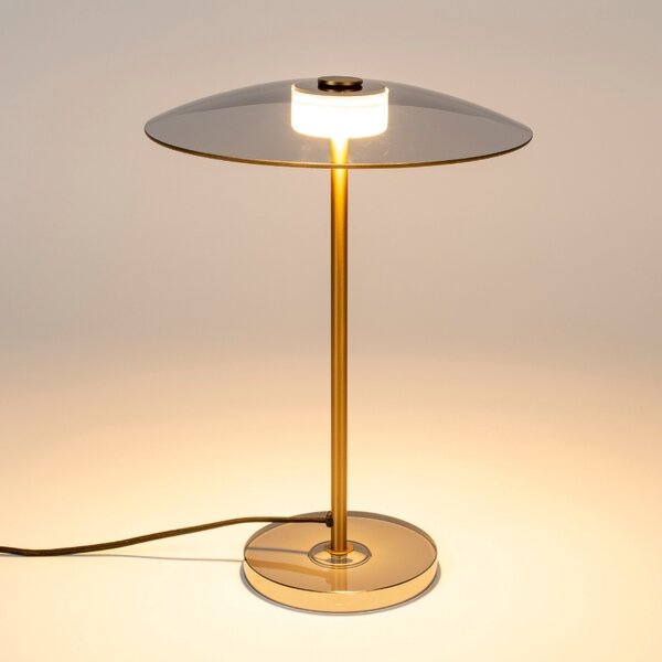 Bronzová kovová stolní lampa ZUIVER FLOAT 42 cm