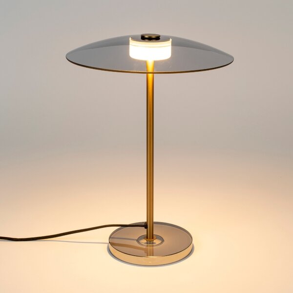 Bronzová kovová stolní lampa ZUIVER FLOAT 42 cm