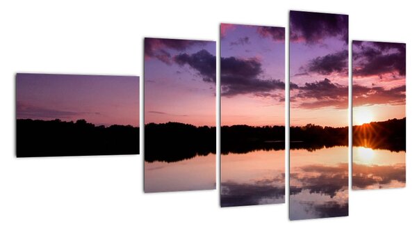 Západ slunce na vodě - obraz na stěnu (110x60cm)