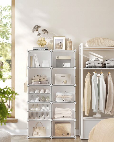 Botník Songmics 83 x 156 x 32 cm bílý