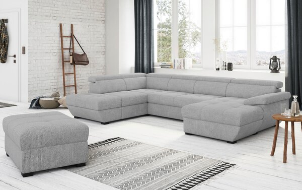 SEDACÍ SOUPRAVA, textil, šedá Welnova - Sedací soupravy