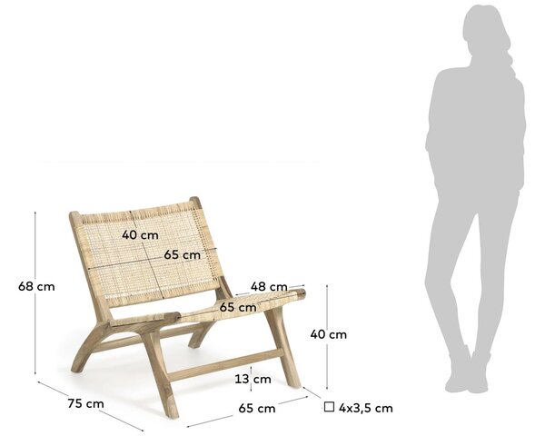 Ratanové křeslo Kave Home Beida