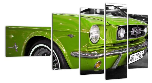 Zelené auto - obraz (110x60cm)