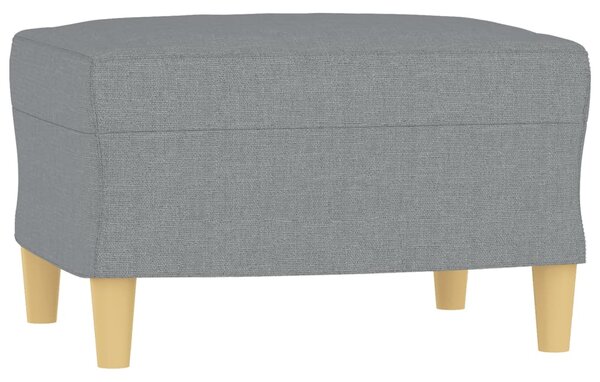 Křeslo s podnožkou světle šedé 60 cm textil 3201065
