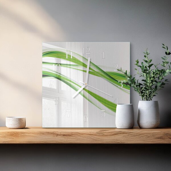 Skleněné hodiny Abstraktní čáry zskb-30x30-00080746