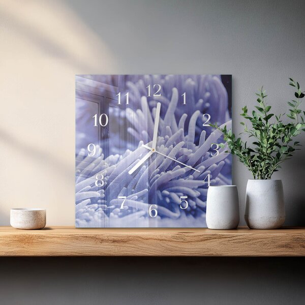 Skleněné hodiny Sasanka zskb-30x30-00086846