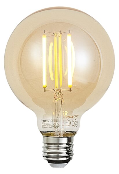 Chytrá stmívatelná LED žárovka E27 G95 zlatá 7W 806 lm 1800-6500K