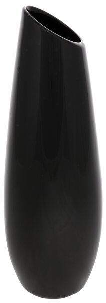 Keramická váza Oval, 12 x 36 x 12 cm, černá