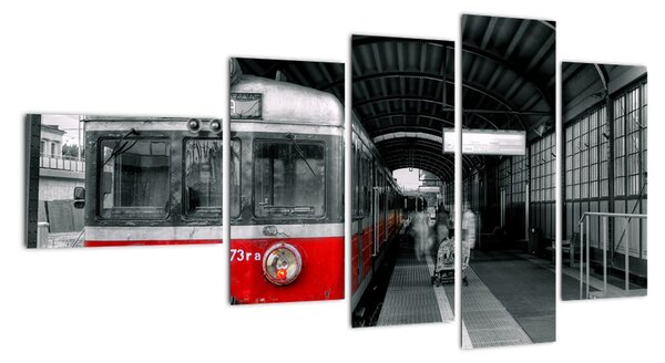 Historický vlak - obraz na stěnu (110x60cm)