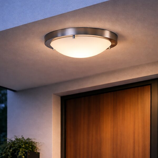 Moderní stropní svítidlo ocel 31 cm IP44 - Yuma